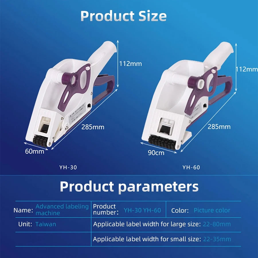 Handheld Labelling Machine Fast Manual Labelling Machine Copper Plate Thermal Self-adhesive Label Trademark Labelling Machine