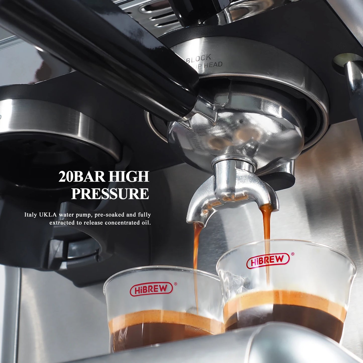 HiBREW Barista Pro 20Bar Bean to Espresso,Cafetera Commercial Level Coffee Machine with Full Kit for Cafe Hotel Restaurant H7