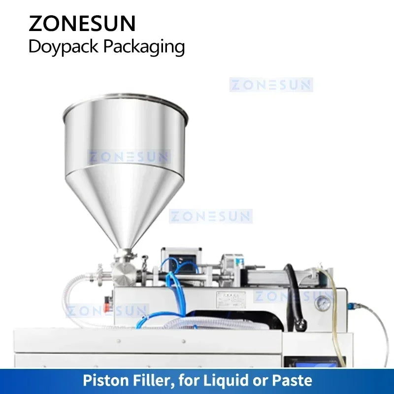 Zonesun Doypack Packaging Machine Automatic Liquid Pouch Filling and Sealing Machine Piston Filler ZS-FSGT1