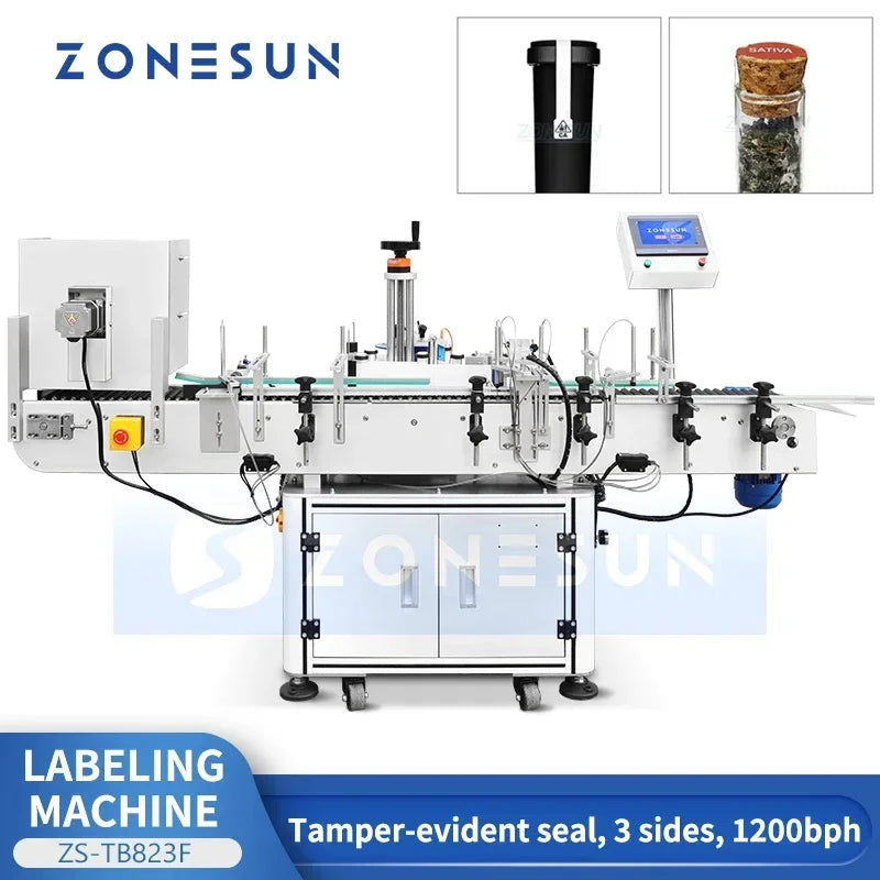 Zonesun Tamper Evident Labeling Machine Tamper Proof Seal Label for Tubes Label Applicator ZS-TB823F