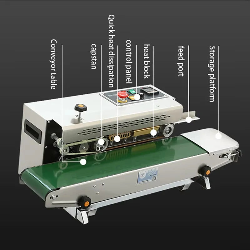 Automatic Sealing Machine Aluminum Foil Plastic Film Packaging Bag Sealing Machine Continuous Bag Sealing Machine