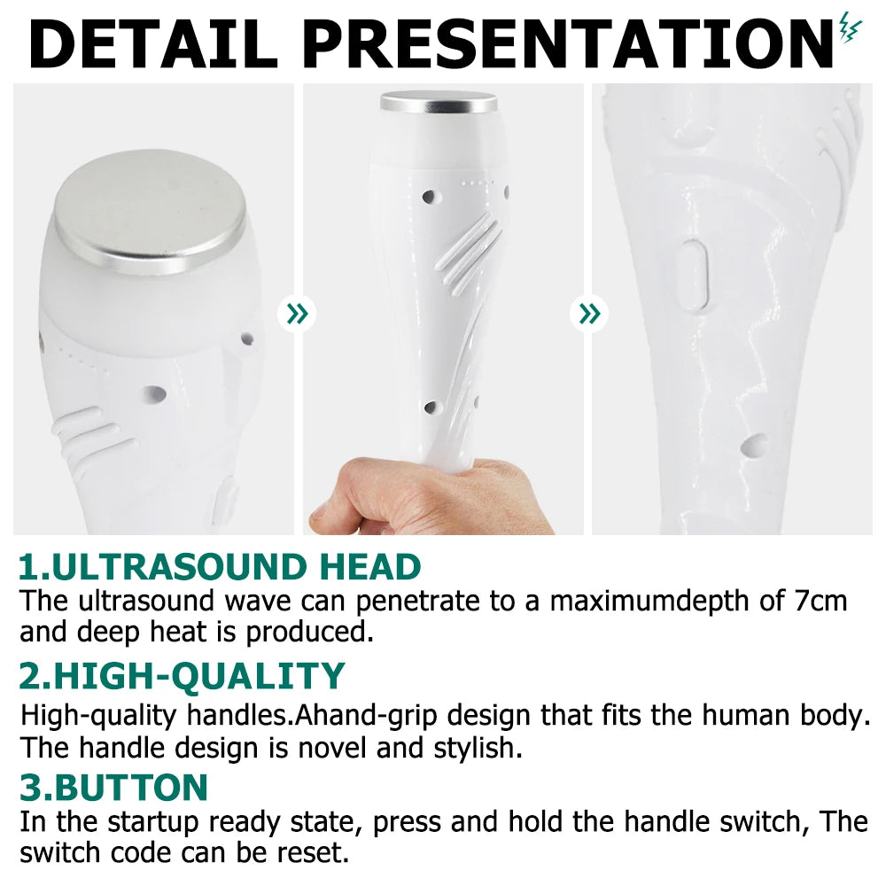 Physiotherapy Therapeutic Ultrasound Massager 1Mhz Body Muscle Pain Relief Ultrasonic Therapy Machine Portable Body Massage New