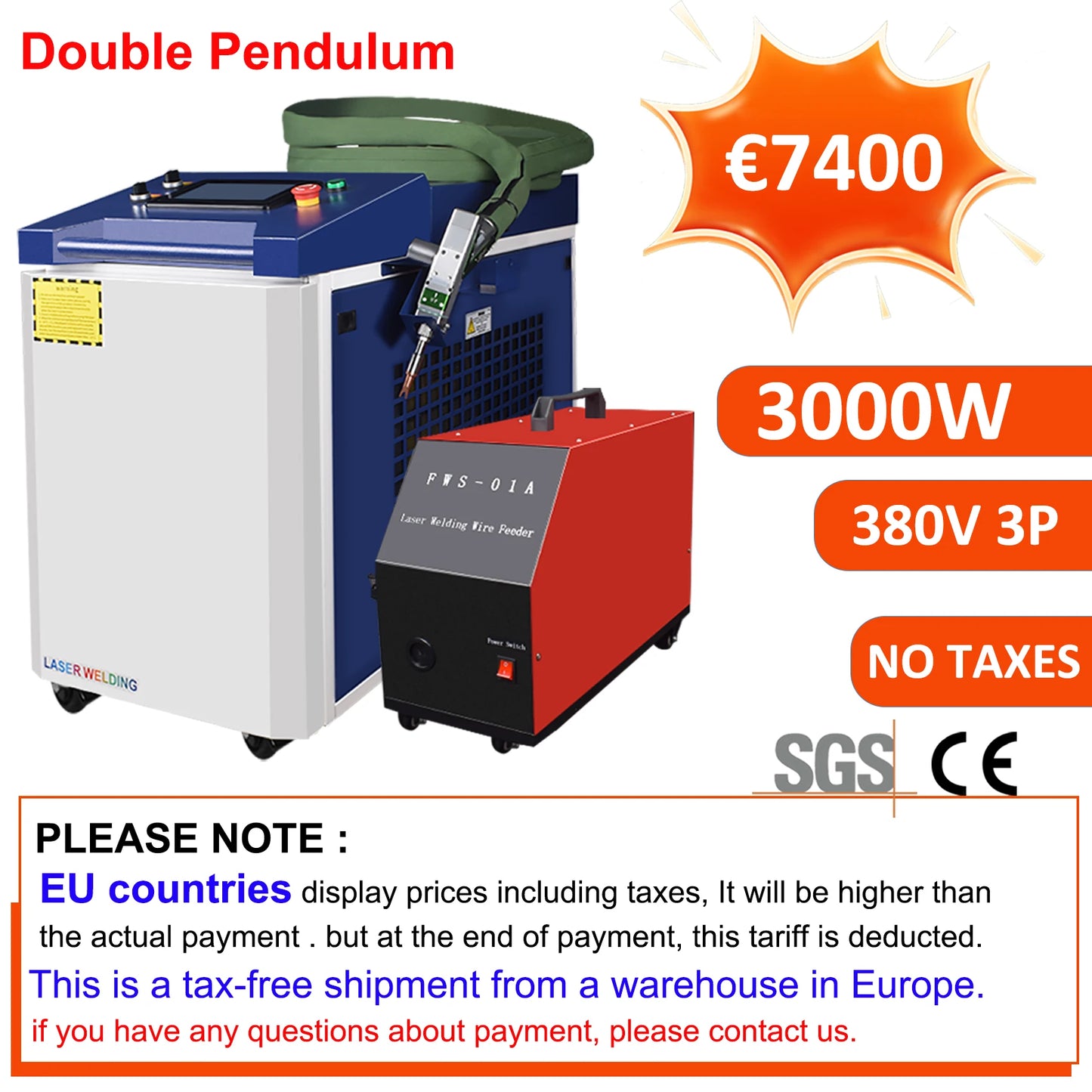 3000W Raycus Double Wobble Laser Welder 4 in 1 Laser Cleaning Welding Cutting soldering for Metal Handheld Fiber Laser Welding