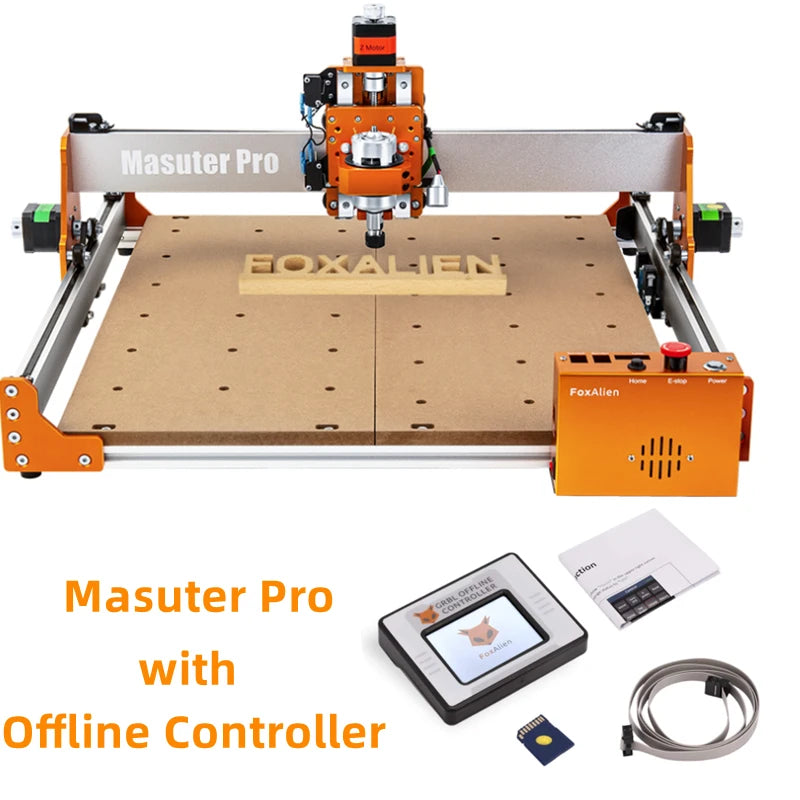 FoxAlien Masuter Pro CNC Router with Offline Controller for Wood MDF Acrylic Metal Jewelry Guitar Carving