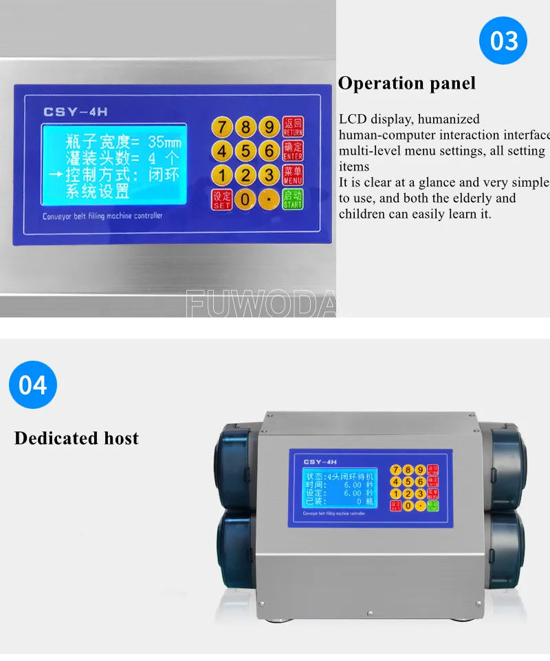 1-4 Heads Tabletop Automatic Low Viscosity Liquid Filling Machine Juice Water Bottles Filler With Conveyor Belt