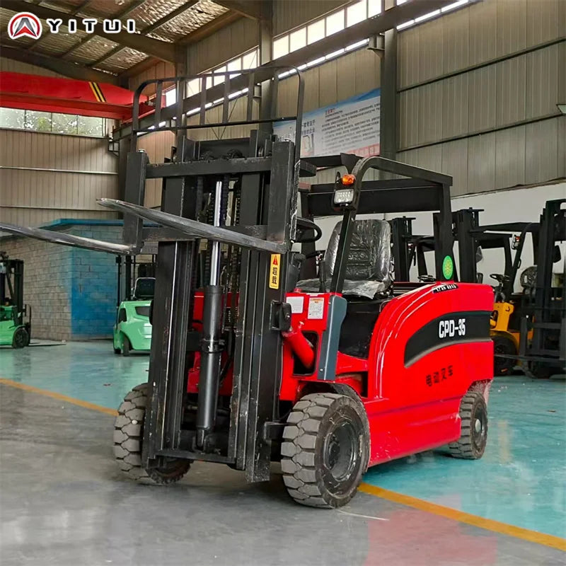 Multifunctional Electric Forklift 2 Tons Four Wheel Construction Site Loading And Unloading Forklift Customized