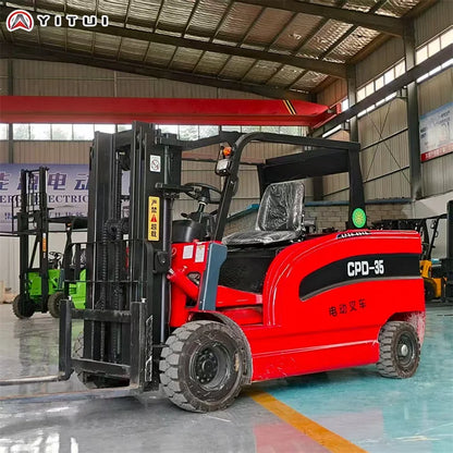 Multifunctional Electric Forklift 2 Tons Four Wheel Construction Site Loading And Unloading Forklift Customized