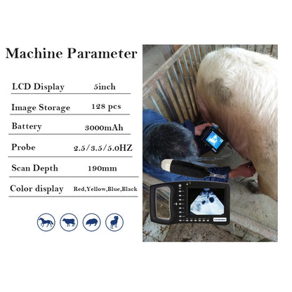 Maxgeek Portable Animal Pregnancy Test Veterinary Ultrasound Scanner For Small Animals Dogs Cats Pigs Sheep GDF-A4