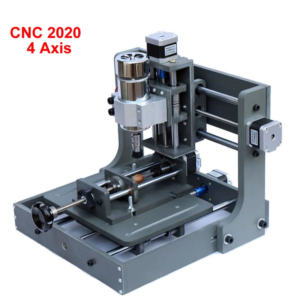4 Axis USB CNC Router 2020 300W Embossed Round Sculpture CNC Engraving Machine PVC Frame 3axis Wood PCB PVC Milling Machine