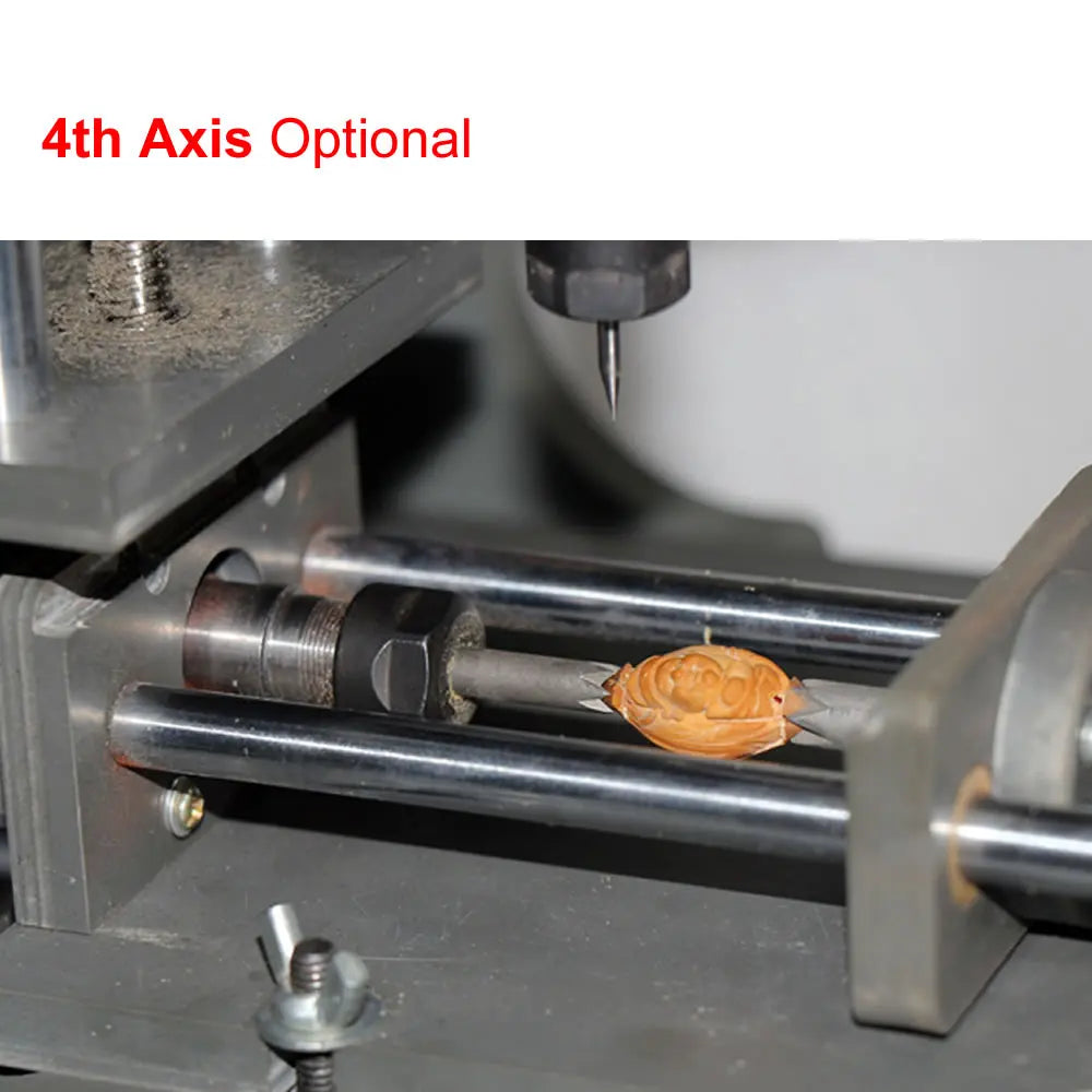 4 Axis USB CNC Router 2020 300W Embossed Round Sculpture CNC Engraving Machine PVC Frame 3axis Wood PCB PVC Milling Machine