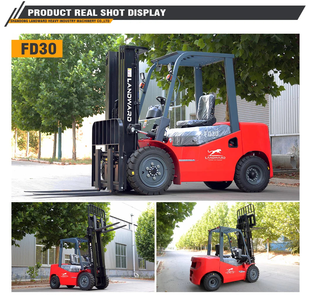 4WD High Load Forklift 3 Ton High Quality Euro 5 Diesel Forklift Home Use Small Transport Forklift EPA Engine Customized Sale