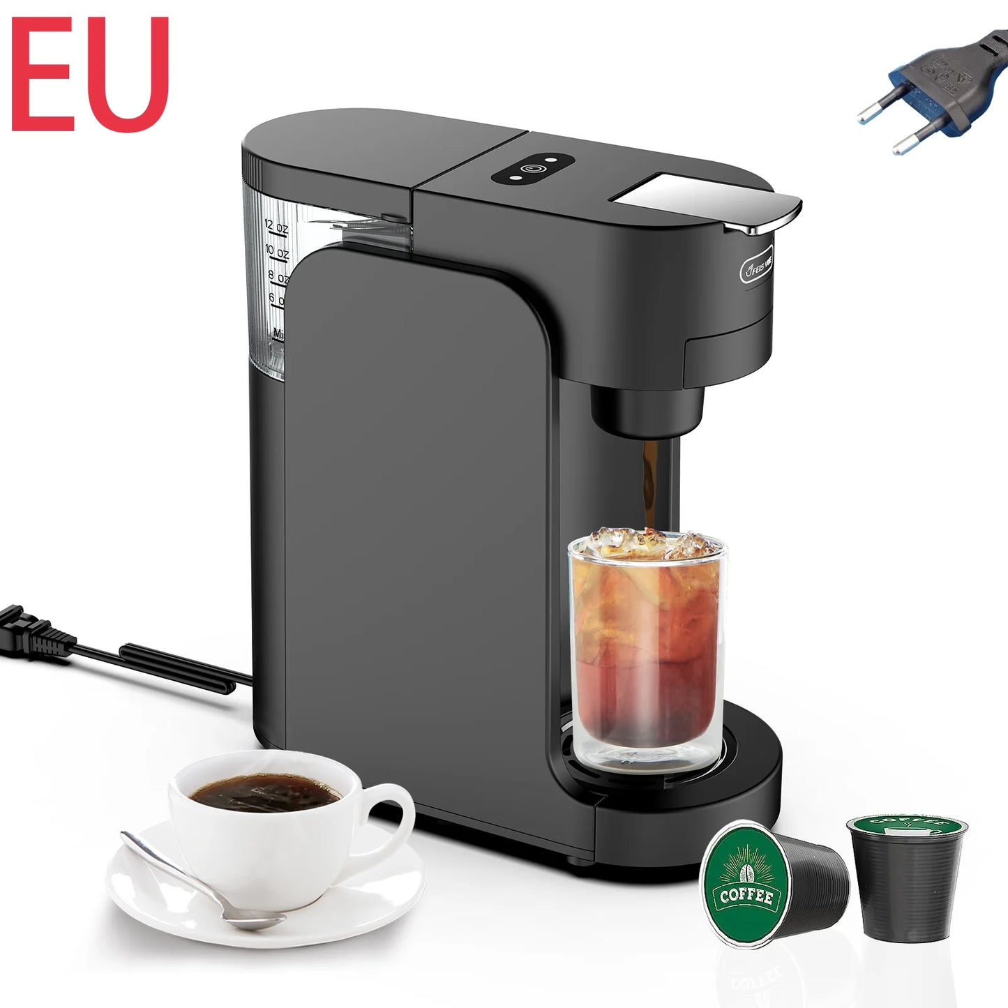 Commercial capsule coffee machine, Portable mini espresso machine, Desktop mini coffee maker, Energy-saving mode, Silent office
