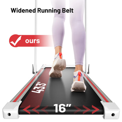 Treadmills for Home Foldable,Folding Walkingpad Treadmill MAX 300lbs APP Remote Control,Running Machine with Safety Handrail