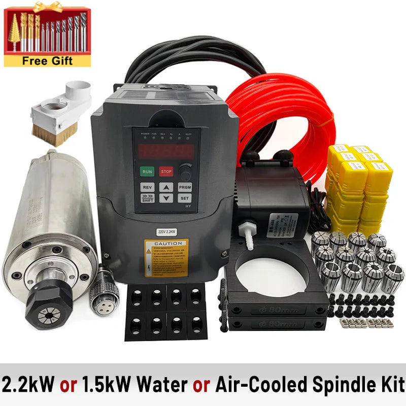 BulkMan3D Latest V2.2 WorkUltra CNC Router Machine 4-Axis xPRO V5 GRBL 2.2KW Precise CNC Milling Engraver for Wood Metal Acrylic