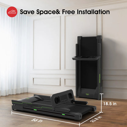 3.0HP Treadmills Electric APP Online Monitoring 7.5MPH Remote Control Foldable Quite Running Walkingpad for Home Portable 300LBS