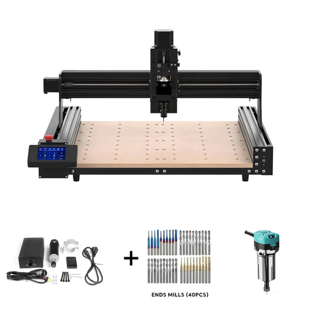 Twotrees TTC450 CNC Router Milling Cutting Machine GRBLLaser Engraver For Acrylic PCB PVC Metal Aluminum 500W Spindle Motor