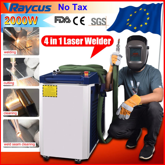 2000W Raycus 4 in 1 Laser Welding Cleaning Cutting for Metal Double Pendulum Laser Welder Handheld Fiber Laser Welding Machine