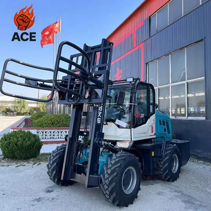 Chinese Rough Terrain Forklift 3 Ton 4 x 4 Outdoor Off-road All Rough Terrain Forklift Diesel Forklifts 3.5 ton 5 Ton With EPA