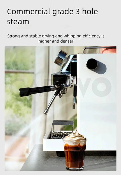 CAFOVO CM6005 Commercial Espresso Machine 3100W Dual Pump Triple Boiler PID Temperature Control 3-Hole Steam Wand Cafe Home Use