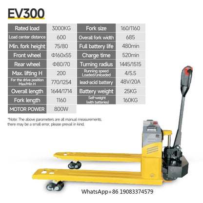 Electric Pallet Lift Jacks  All Terrain 3 Ton Self Lifting Rubber Wheel Pallet Jack