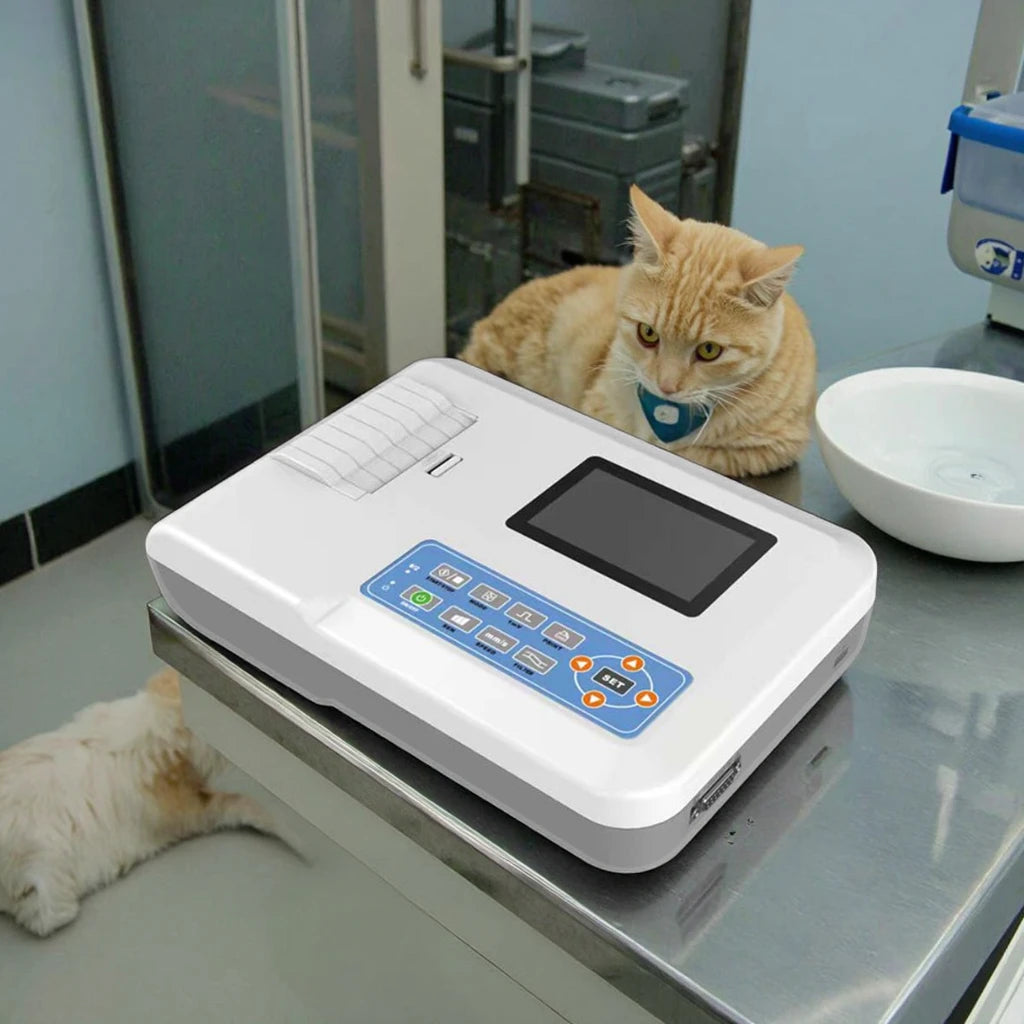 Three-channel Veterinary Vet Machine Monitor Stress Electrocardiograph Portable Ekg Machine for Animal Use