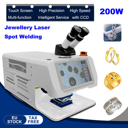 200W Jewelry Laser Welding Machine for Gold and Silver with CCD Laser Spot Soldering Machine 100W 150W Laser Soot Welder