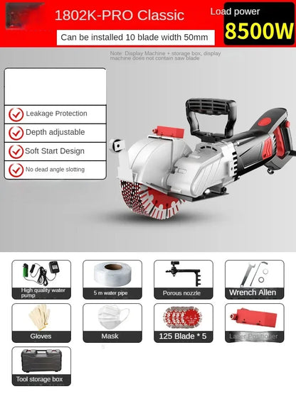 220V High Power Laser Cutting Machine for Dust-free Wall Grooving and Wire Slot Cutting