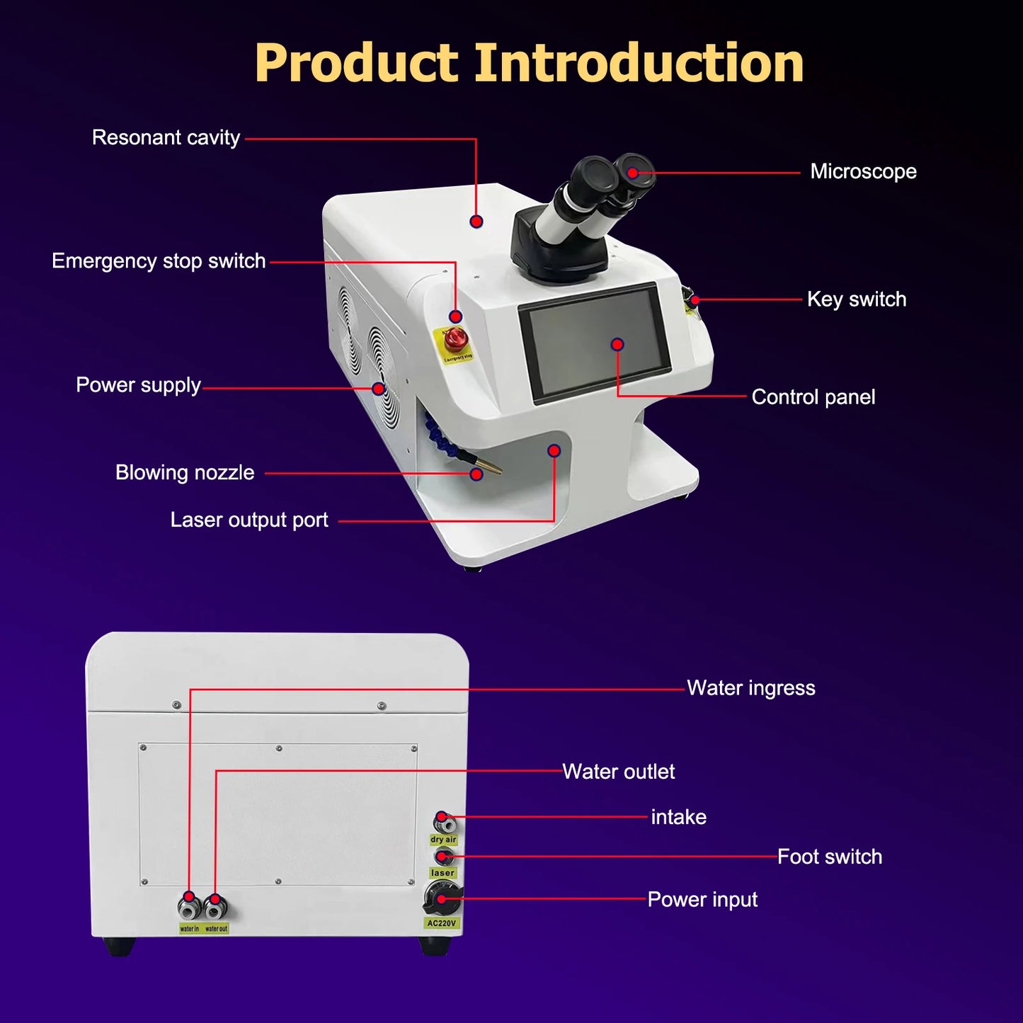 200W Jewelry Laser Spot Welder for Gold and Silver Metal Spot Soldering Machine CCD Laser Soot Welder Jewellry Laser Welding