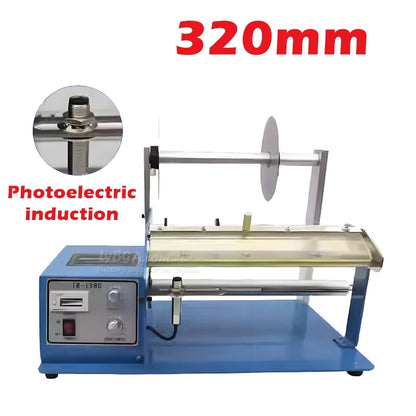 Fiber Induction Sticker Label Stripping Dispensing Machine FTR-118C 120-320MM With Counting Function Labeling Peel Photoelectric