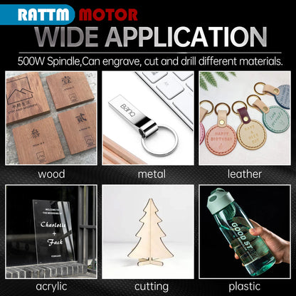 【USA&EU Stock】3020 Plus Max CNC Wood Router With 500w Spindle Metal Engraving Milling Machine GRBL DIY Laser Engraver 110V/220V