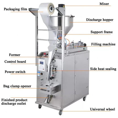 PBOBP Vertical Paste Packaging Machine Food Seal Bags Automatic Electric Food Sealer Packing Machine 220V 110V
