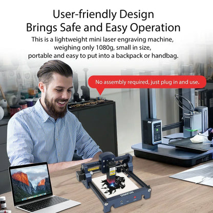 Mini Cnc DIMIFUN D9 4.5W Laser Engraving Machine Wood Router with Acrylic & Stainless Steel Engraving Capability laser cutter