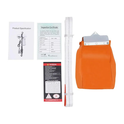 1 Ton Single Phase Overhead Crane 2200lbs Electric Chain Hoist, w/ DT Grade Carburized Double Chain 20 ft Lifting Height