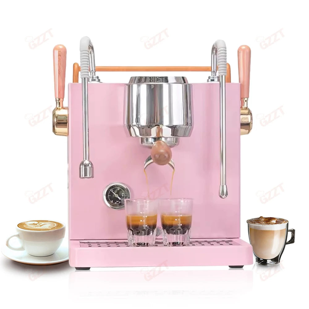 GZZT CM-D1 Semi-automatic Espresso Machine Small Commercial Coffee Machine Double Pumps and three Boilers 220V