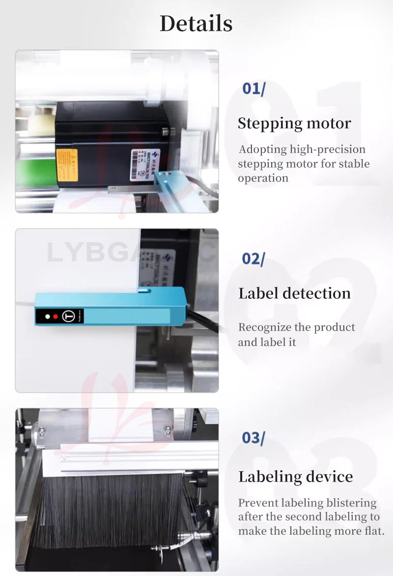2in1 Flat/Round Bottles Labeling Machine LY-140 Fully Automatic Line Labeler Packaging Equipment Sticker  Label Counting Tools
