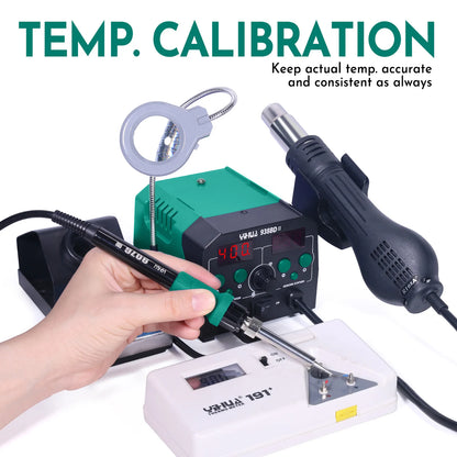 YIHUA 938BD-II 740W 2 in1 Soldering station with Hot Air handle And Soldering iron BGA Rework StationDesoldering Station LED Lam