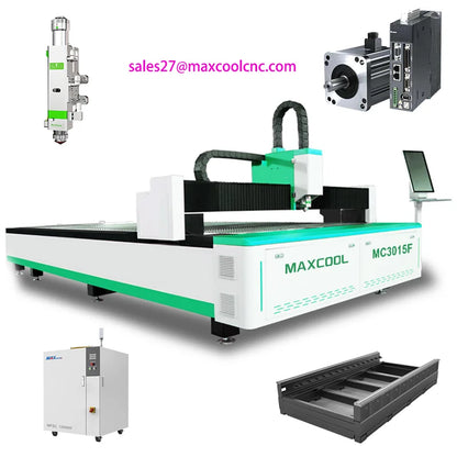 MAXCOOL 2000W 3000W 6000W Laser Cutting Machine 1500W Fiber Laser Cutter Metal Cutting Machine for Steel Aluminum Iron