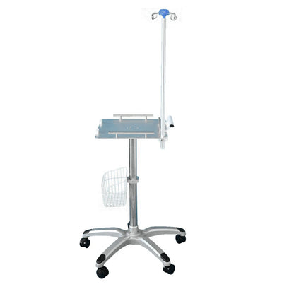 Trolley Therapeutic Equipment Medical Trolley Fetal Monitor Ekg Machine Cart with Big Platfrom  Hanger Ecg Trolley