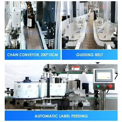 ZONESUN Automatic Tabletop Labeling Machine Wrap Around Labeler Round or Flat Bottles Detergent Beverages Jar ZS-TB300N