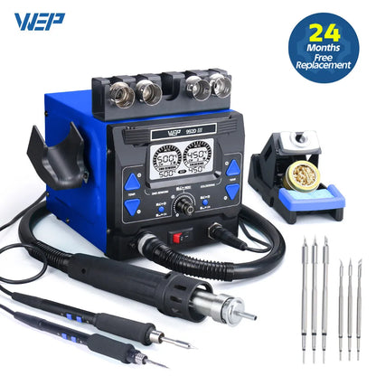 WEP 2-in-1 992D-III 1220W Hot Air Rework Station Microcomputer Digital Display C245 Soldering Iron Station Welding Repair Tool