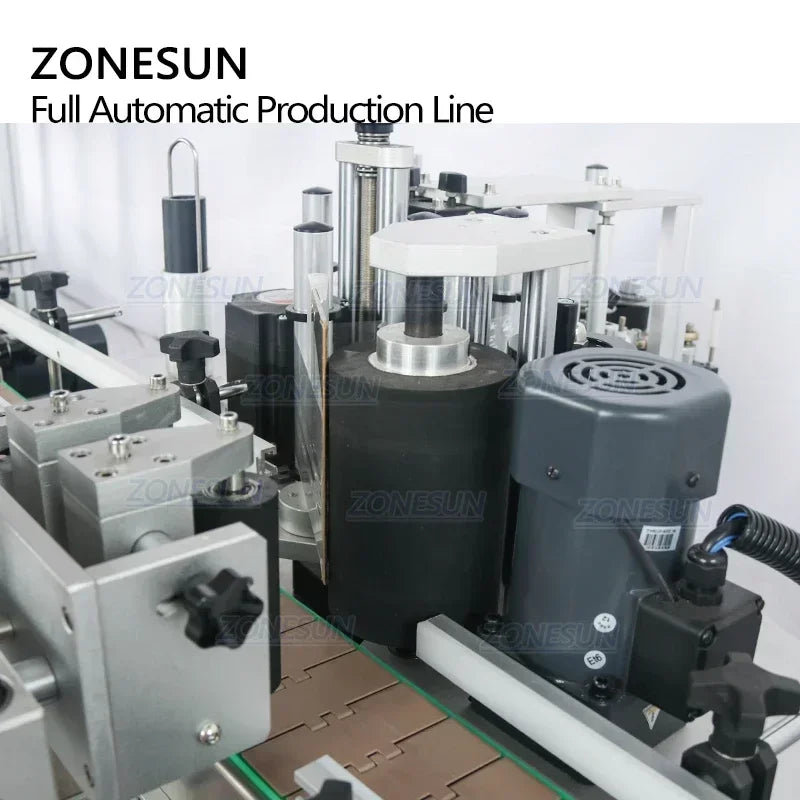 ZONESUN ZS-FAL180C10 Desktop Automatic 4 Heads Ink Gel Liquid Filling Round PET Bottle Capping Labeling Machine With Cap Feeder