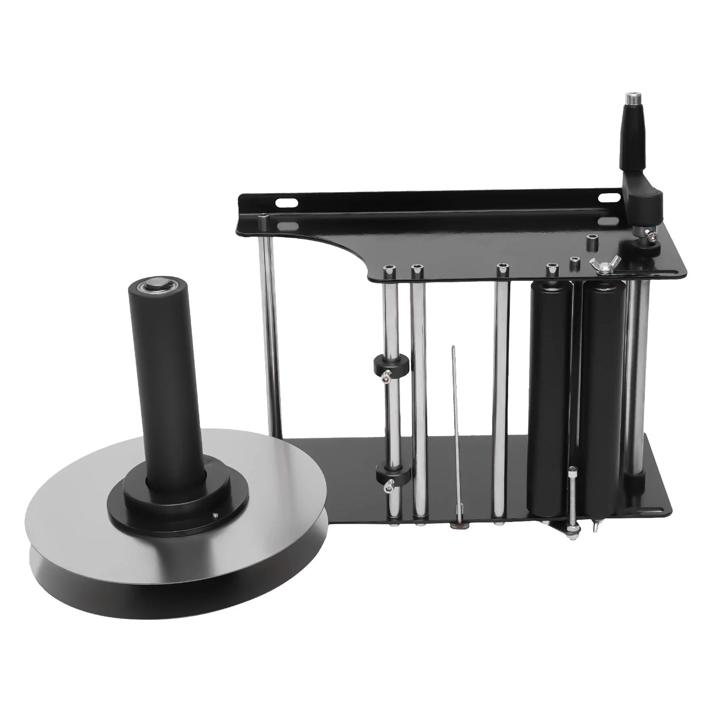 MT-30 Manual Round Labeling Machine, Bottle Labeler W/ Handle, for Glass Plastic Metal Cans Bottles Label Applicator