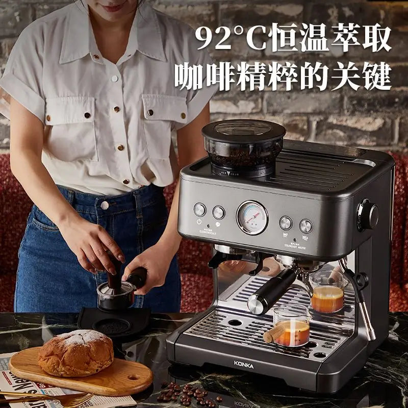 Home coffee machine high pressure extraction integrated Italian espresso commercial American freshly ground multifunctional