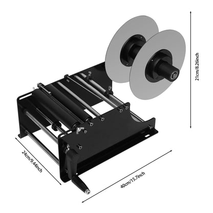 MT-30 Manual Round Labeling Machine, Bottle Labeler W/ Handle, for Glass Plastic Metal Cans Bottles Label Applicator