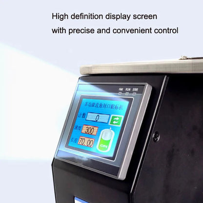 Rectangular Right Angle Sealing and Labeling Machine Small Semi-automatic Box Label Labeling and Sealing Machine 90 Degree Trans