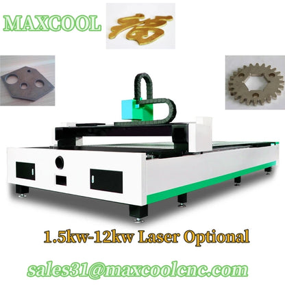 Maxcool New Designed Fiber Laser Metal Sheet Cutting Machine Advertising Letter Engraving SS CS Laser Cutter 3kw 6kw 12kw