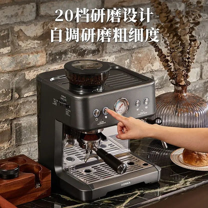 Home coffee machine high pressure extraction integrated Italian espresso commercial American freshly ground multifunctional