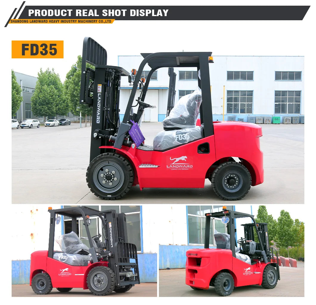 4WD High Load Forklift 3 Ton High Quality Euro 5 Diesel Forklift Home Use Small Transport Forklift EPA Engine Customized Sale