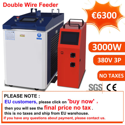 4 in 1 Laser Welding Cleaning Cutting Machine with Dual Wire Feeder Machine Handheld 3000W Raycus Laser Welder for All Metal