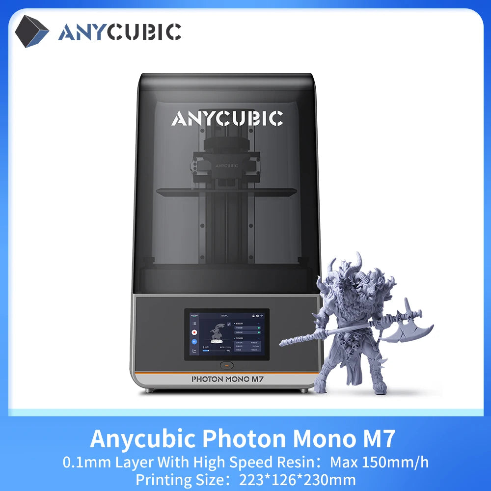 ANYCUBIC DLP SLA LCD 3D Printer High Speed 3D Resin Printer Photon Mono 4, M5s Pro, M7 Pro, M7, D2&Wash Cure Machine
